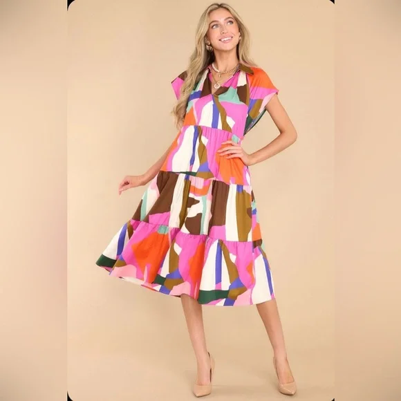 NWT Crosby by Mollie Burch Watson Dress in Shape Shifter from Monkees Sz Small S - Picture 1 of 4